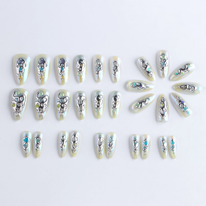 Decorative Press-On Nail Set Stornfield