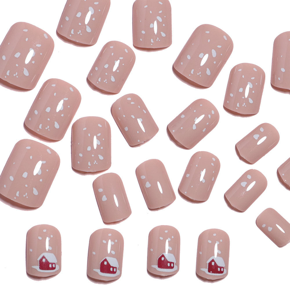 Festive Holiday-Themed Press-On Nail Art Stornfield