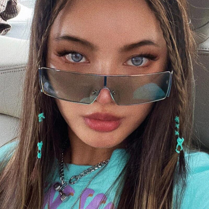 Women geometric sunglasses with futuristic design and durable frame Stornfield