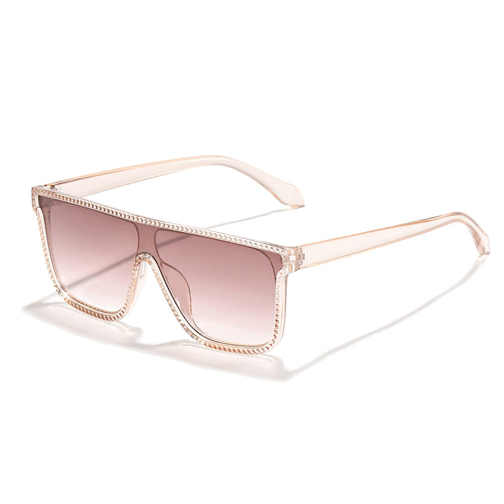Women's futuristic fashion sunglasses with wide frame and contrasting lenses Stornfield