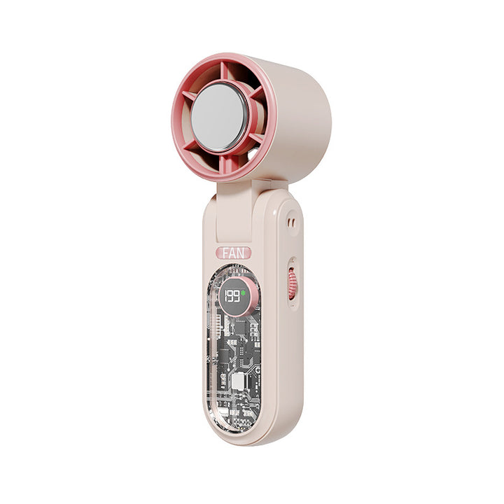 Ladies portable USB fan with integrated temperature display Stornfield