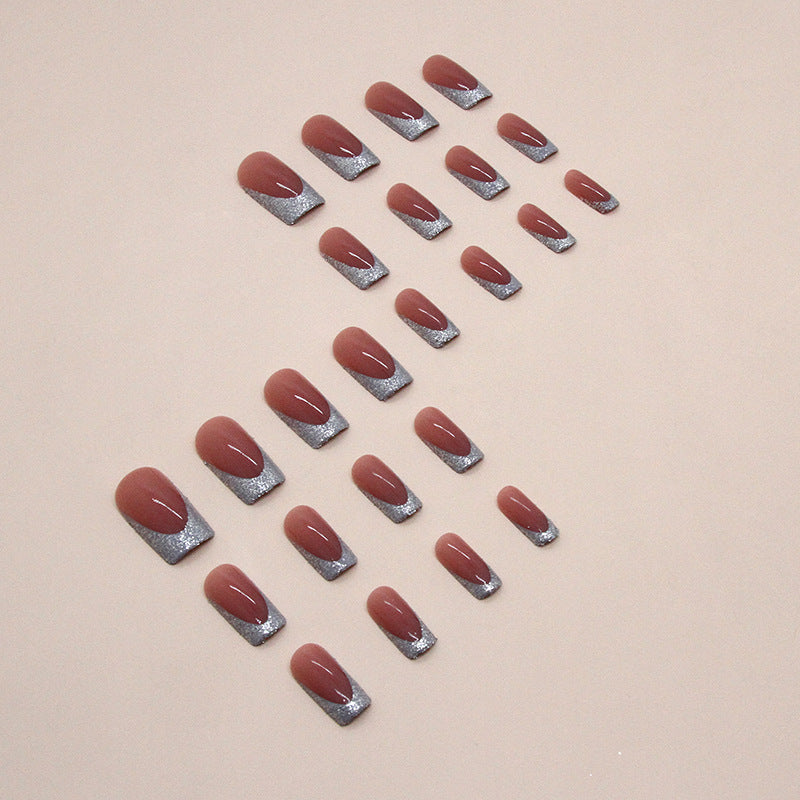 Glittering French Tip Nail Art Stornfield
