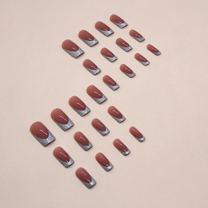 Glittering French Tip Nail Art Stornfield