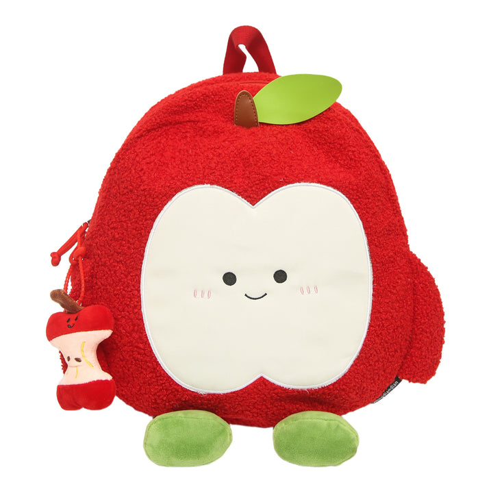 Plush Apple Backpack with Animal Charm Stornfield