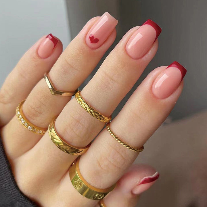 Artistic Heart Design Press-On Nail Set Stornfield
