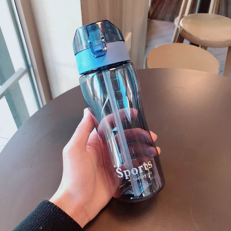 Women Ergonomic Sports Water Bottle with Integrated Straw Function Stornfield