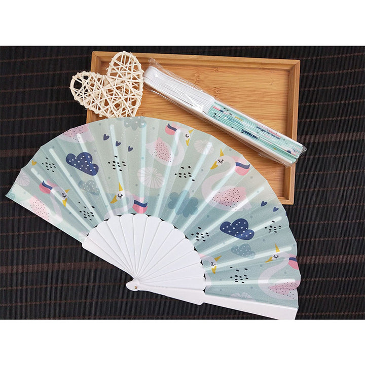 Ladies decorative fan with shimmering shell pattern Stornfield