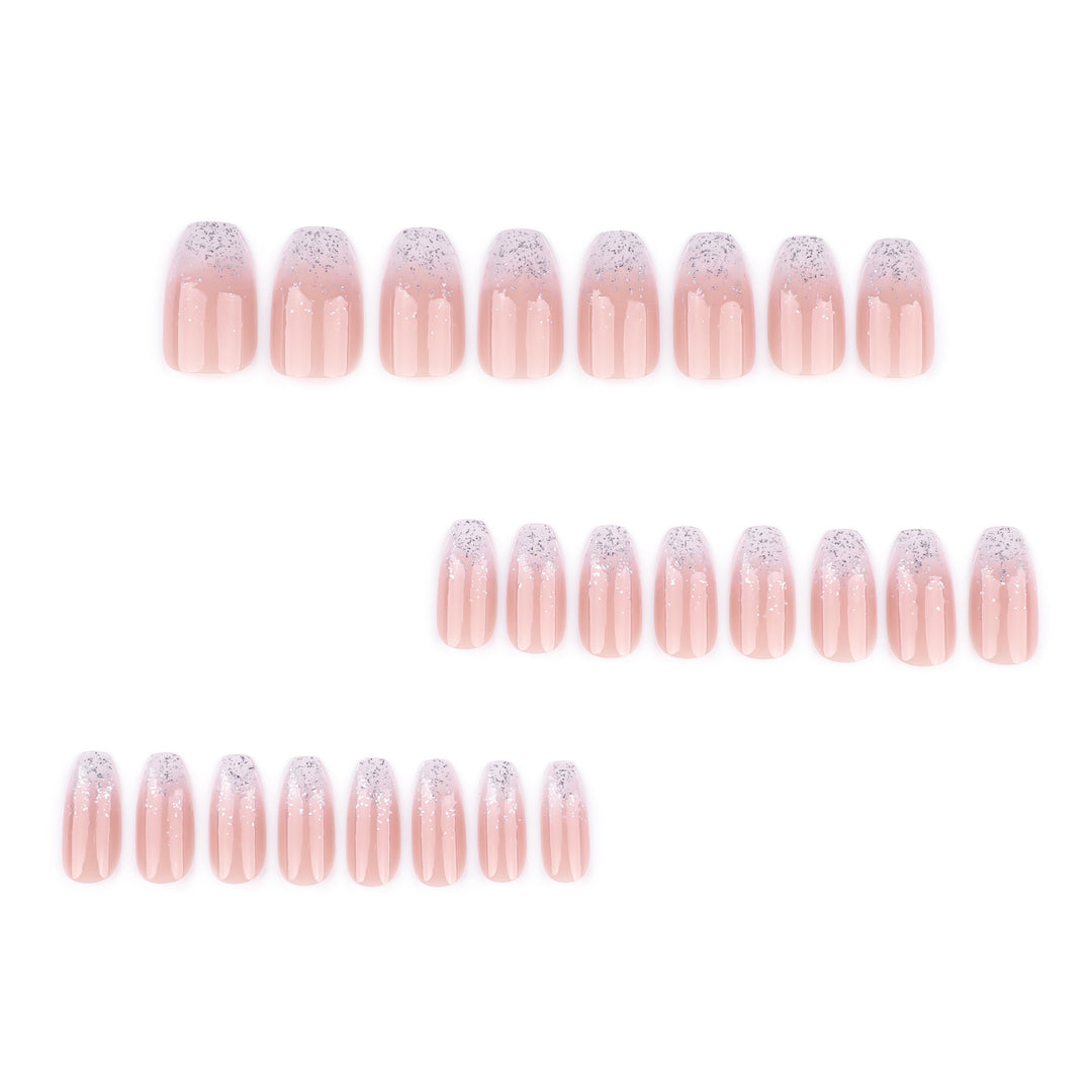 Artistic Nail Extensions with Glitter and Ombre Effect Stornfield