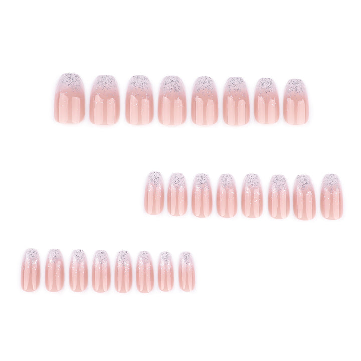 Artistic Nail Extensions with Glitter and Ombre Effect Stornfield