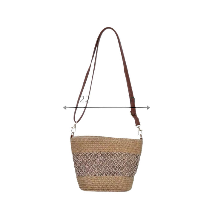 Shoulder bag with refined crochet and leather accents Stornfield