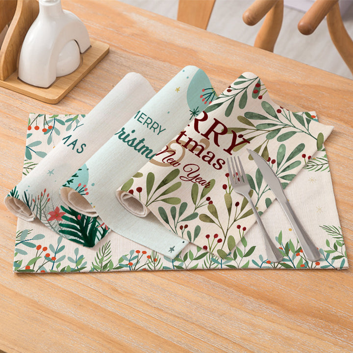 Festive Botanical Merry Christmas Canvas Wall Art Print