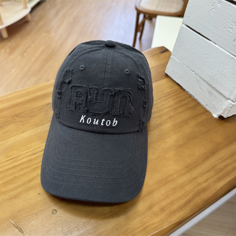 Men's Distressed Embroidered Baseball Cap Stornfield