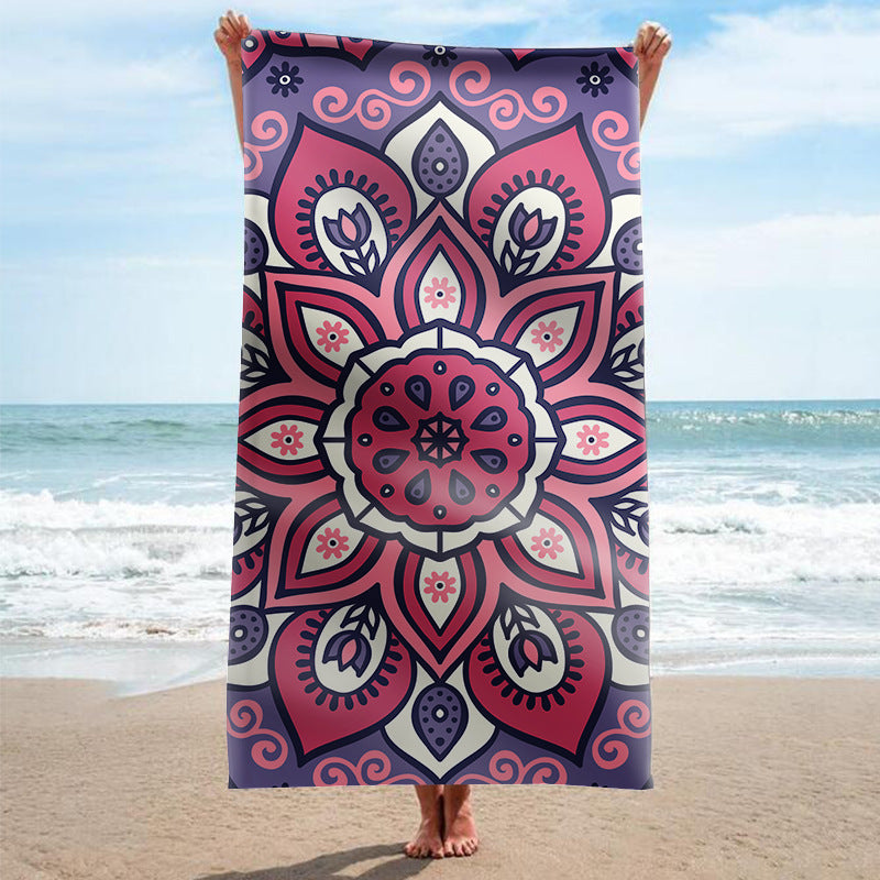 Beach towel with artistic mandala design Stornfield