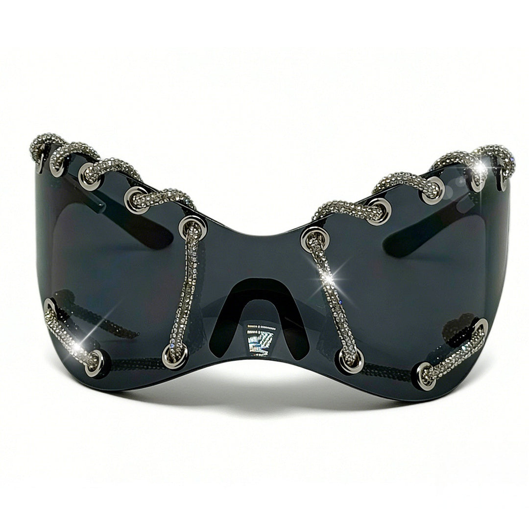 Women extravagant sunglasses with unique chain design Stornfield