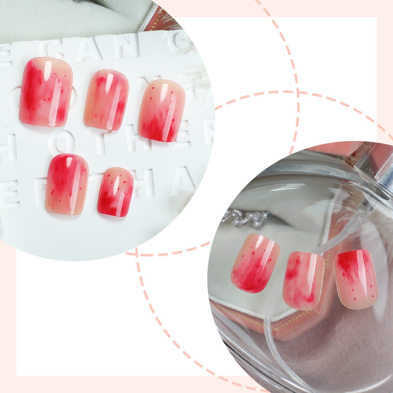 Trendy artificial nail set with modern marble and ombre design Stornfield