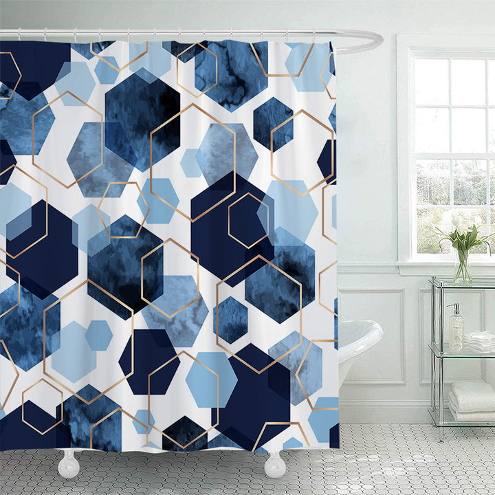 Geometric Motif Shower Curtain Stornfield