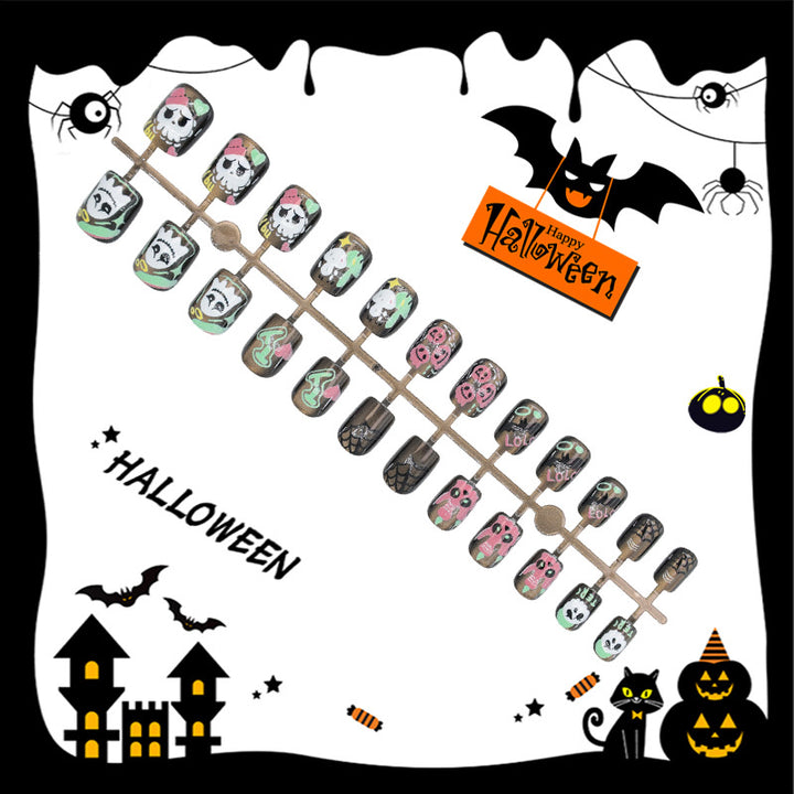 Acrylic nail set with creative spooky designs Stornfield