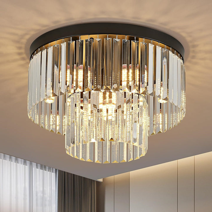 Modern Crystal Flush Mount Ceiling Light