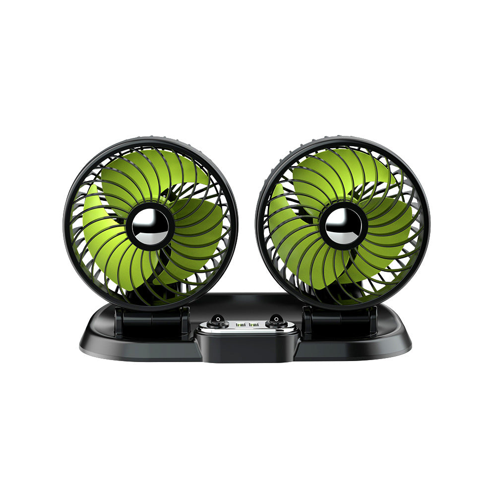 Dual-Head Portable Car Ventilation Fan Stornfield