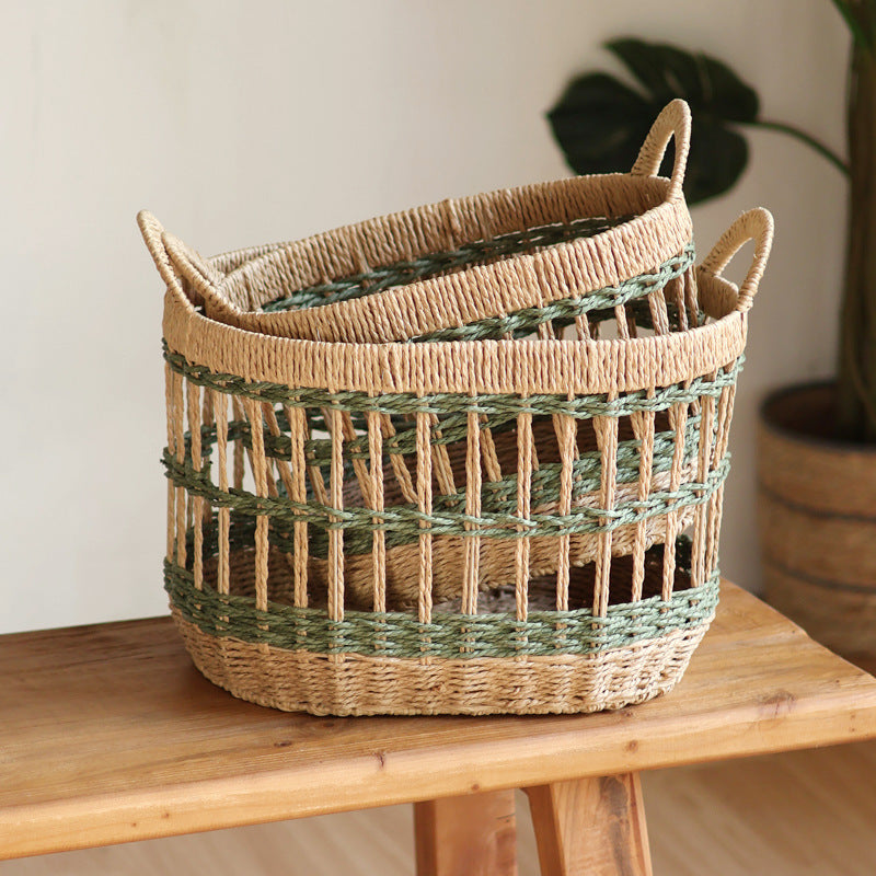 Handcrafted storage basket with natural material Stornfield