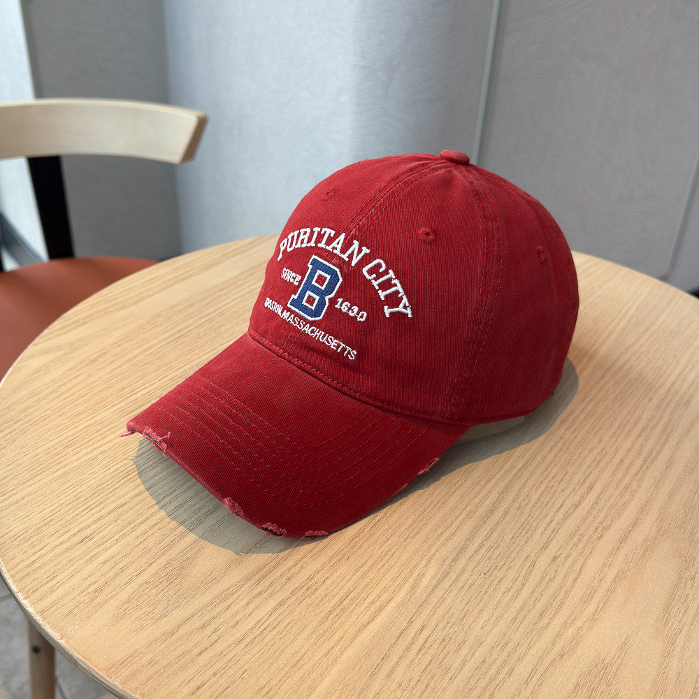 Men's Distressed Cotton Baseball Cap Stornfield 1784270269