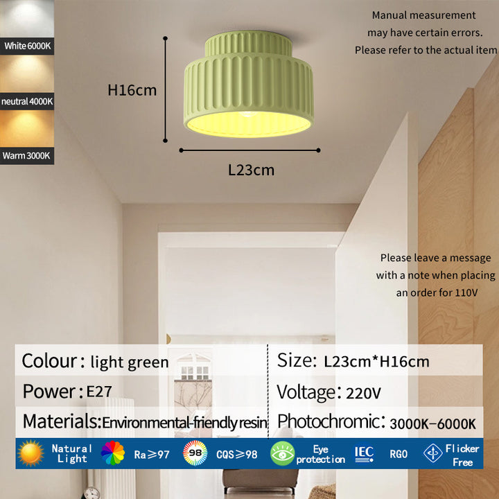 Contemporary Ribbed Pendant Light