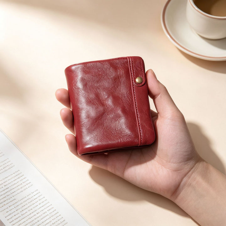 RFID-Blocking Leather Card Wallet