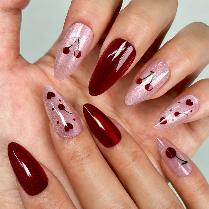 Artistic Cherry Blossom Press-On Nail Set Stornfield