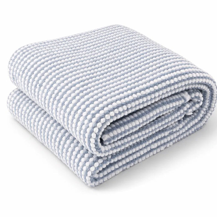Women Cozy Textured Blanket with Alternating Pattern Stornfield