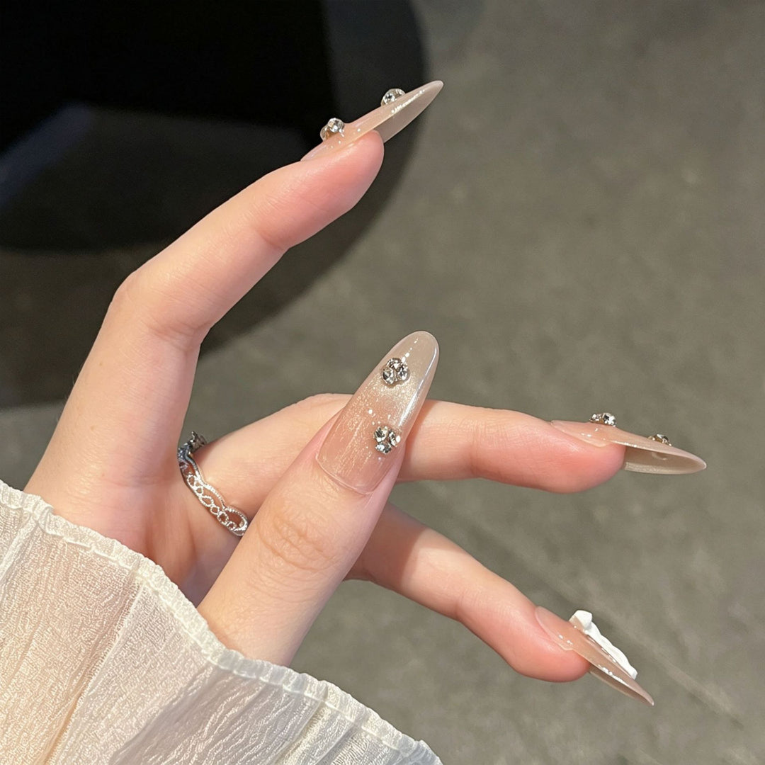 Decorative Rhinestone-Crafted Press-On Nail Extensions Stornfield