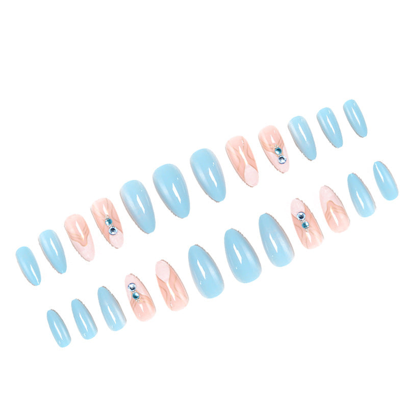 Elegant artificial nails in a modern design with glitter accents Stornfield