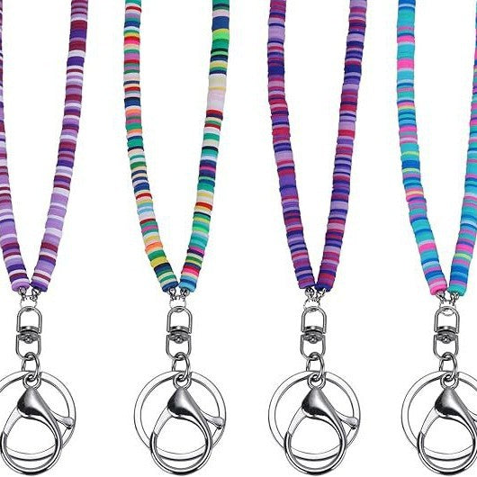 Colorful Beaded ID Badge Holder Lanyard Stornfield