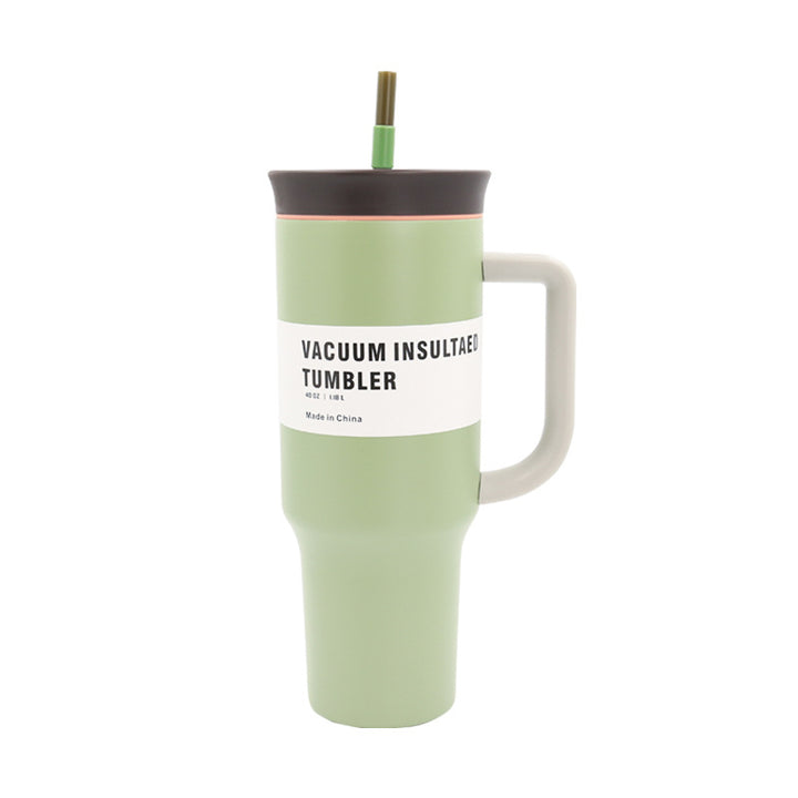 Women's Vacuum-Insulated Drinking Cup with Handle and Straw Stornfield