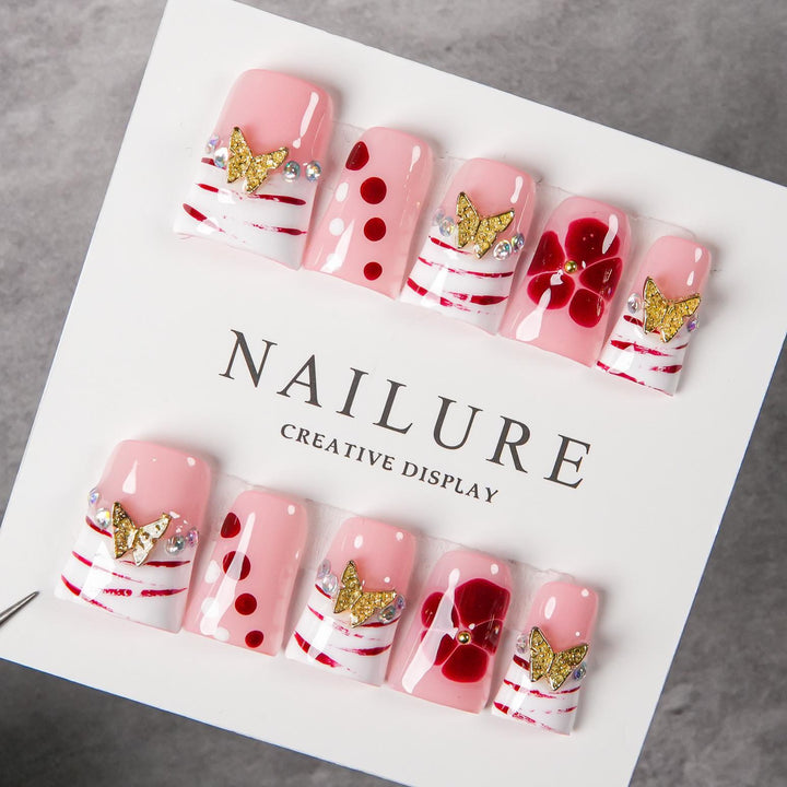 Artistically Designed Press-On Nail Set