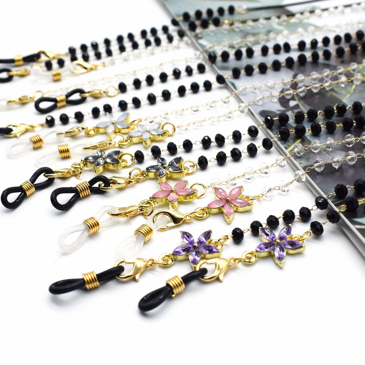 Elegant Floral-Accented Eyewear Chain Stornfield