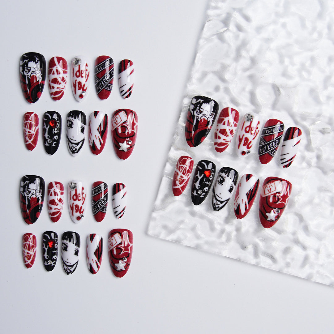 Creative Nail Art Set with Unique Graphics Stornfield
