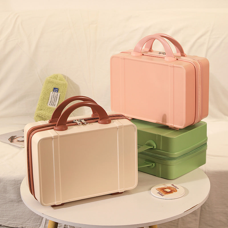 structured hard-shell vanity travel case with dual top handles and lockable zipper Stornfield