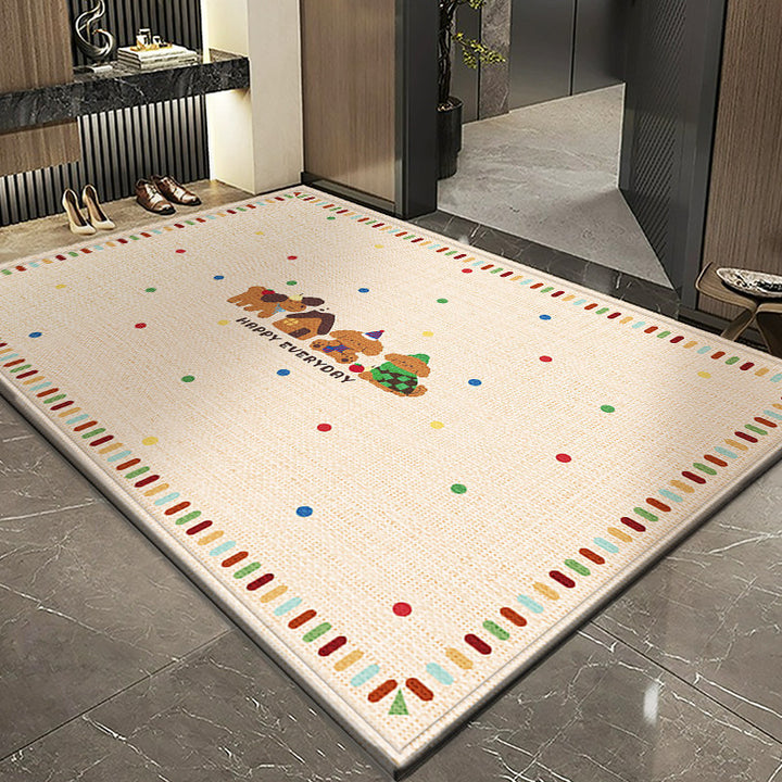 Children's Playful Circus-Themed Area Rug
