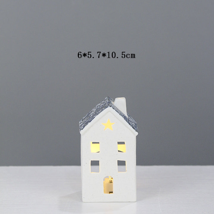 Decorative Ceramic House Lantern Stornfeild 1790310186