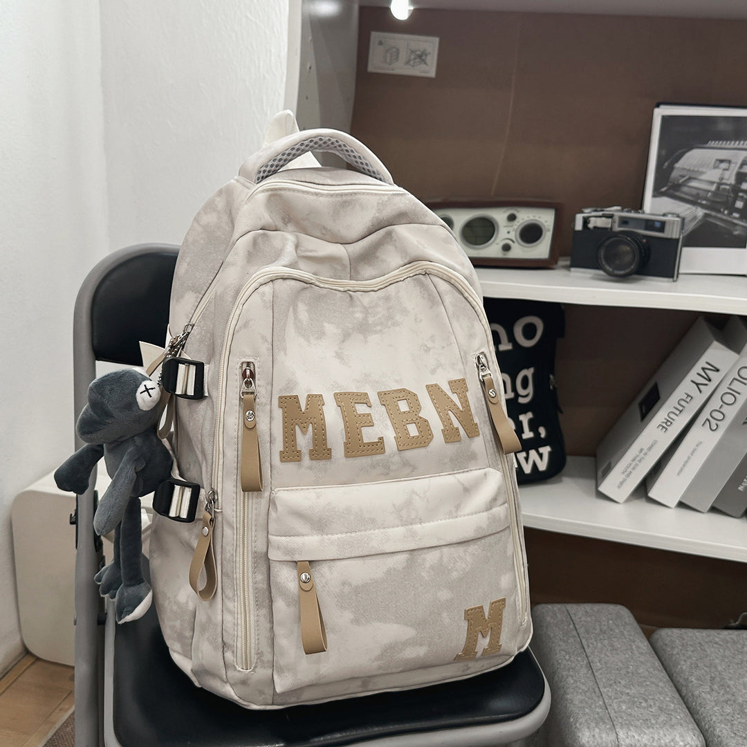 Trendy Letter-Embroidered Backpack