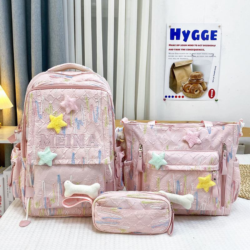 Cute Quilted School Backpack and Tote Set Stornfield