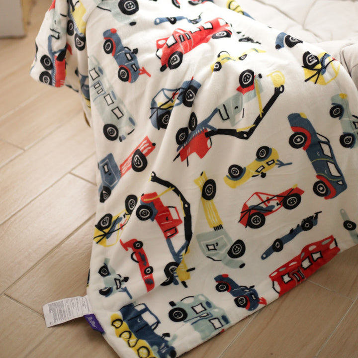 Playful Animal-Themed Plush Throw Blanket