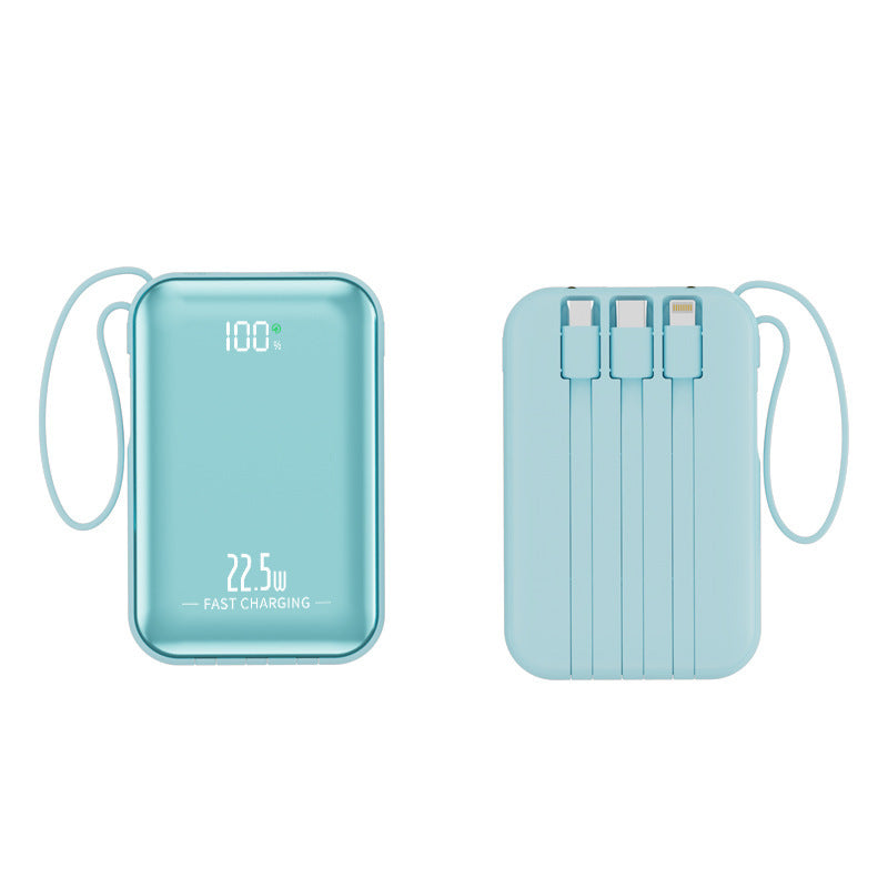 Portable power bank with integrated charging cables and fast charging function Stornfield