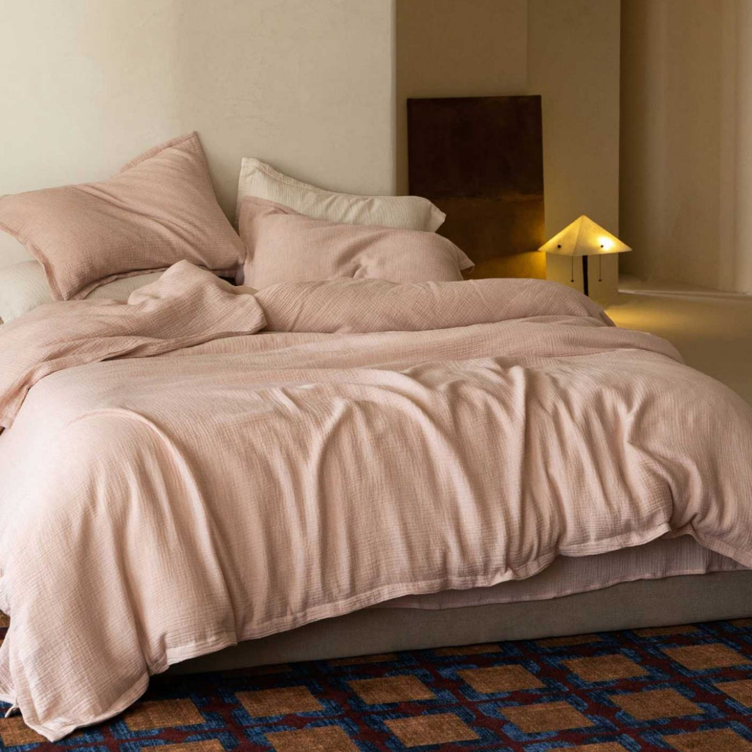 Premium Double-Layer Cotton Gauze Duvet Cover Set