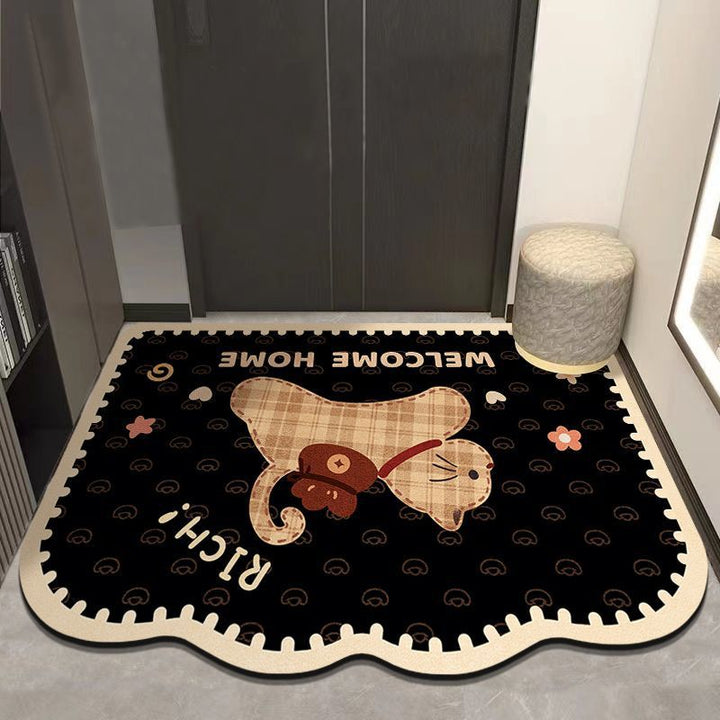 Cute Cat-Themed Entrance Mat