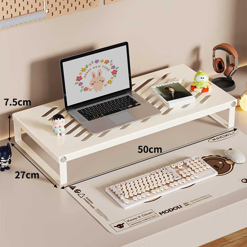 Ergonomic Ventilated Metal Laptop Riser with Under-Desk Storage