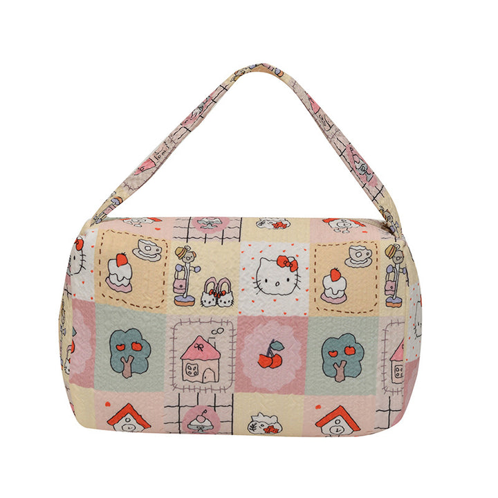 WoCharming Quilted Travel Cosmetic Bag Stornfield