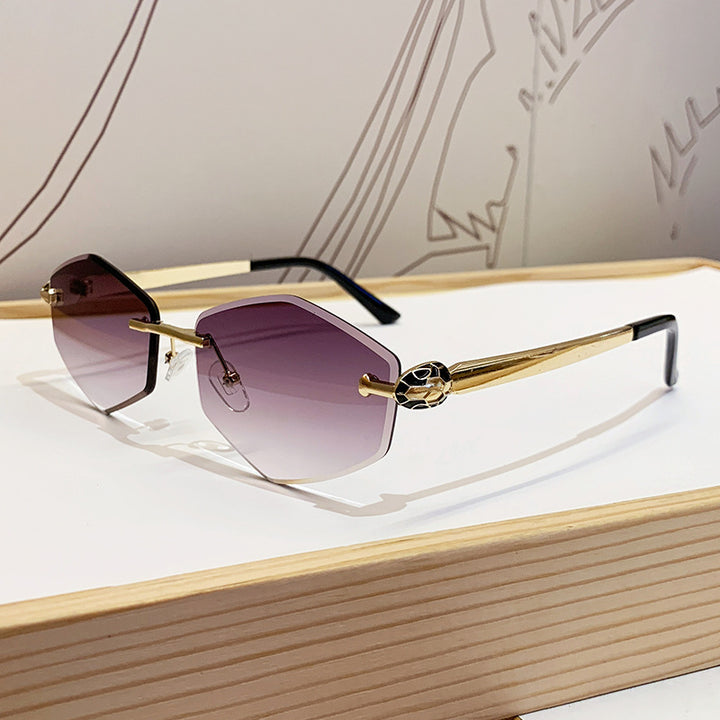 Women's Designer Sunglasses with Hexagonal Frame and Gold Accents Stornfield