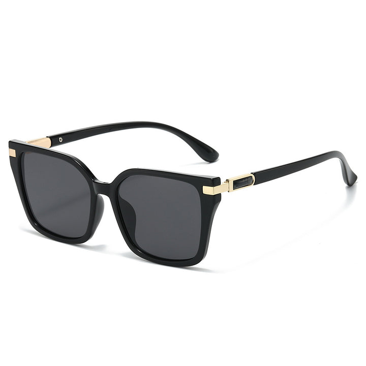 Oversized Square Frame Sunglasses with Gold Accents Stornfield