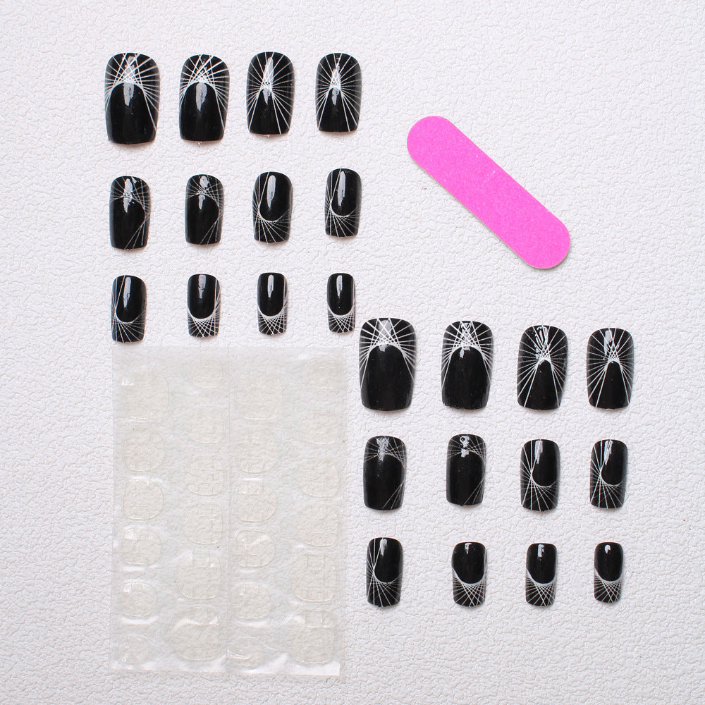 Geometric Patterned Press-On Nails Stornfield